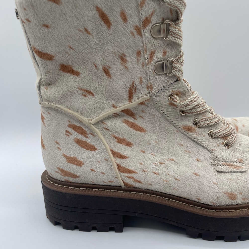 Sam Edelman Womens Lue Calf Hair Lace Uop Ankle Boots Ivory Size 9 Medium (M) - Picture 6 of 9
